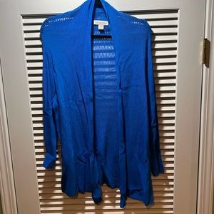 Coldwater creek blue open faced sweater